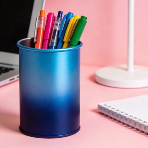 Gradient Spray-Painted Aluminum Pen Cup